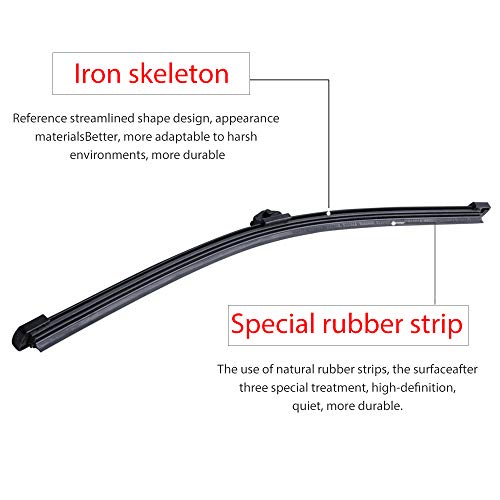 Image of Replacement for Audi Q5 2009-2017 Rear Windshield Back Wiper Arm Blade Set - OTUAYAUTO Factory OEM Replacement 8R09554071P9