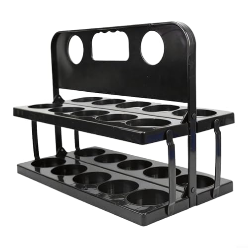 Porte-bouteilles sport pliable noir à 10 compartiments