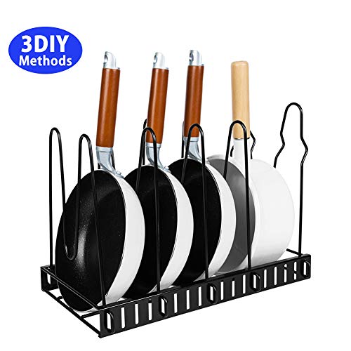 image for MOKARO Kitchen Pots and Pans Organizer 8 Tiers Pan Racks for Cabinet A