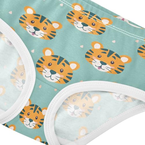 Girl's Cotton Underwear Little Kids Breathable Comfort Briefs Children Panties for 2-8 Years2