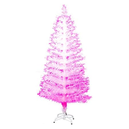 Amazon クリスマスツリー ファイバーツリー Ledイルミネーション ピンク レッド 180cm クリスマスツリー おもちゃ
