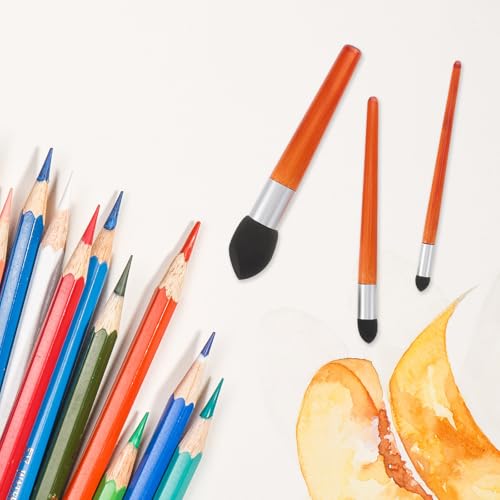 Veemoon Pinceles para Mezclar Tinta de Esponja Suave, 3 Unidades, Herramienta para Difuminar y Sombrear en Dibujo Artístico, Kit Versátil para Artistas y Suministros de Arte Profesionales - imagen 7