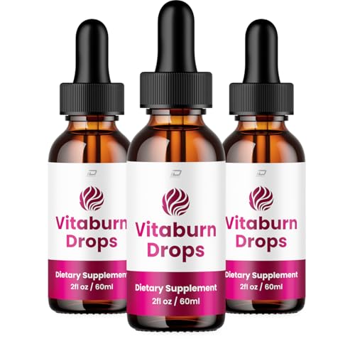 Vitaburn Drops Healthy Formula Vita Burn Drops All Natural Healthy Levels Extra Strength Liquid Reviews (3 Pack 3 Month Supply)