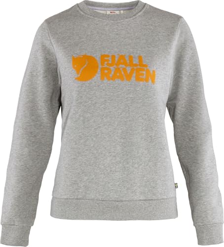 Fjällräven Damen Logo Sweater Sweatshirt, Grey-Melange, M EU