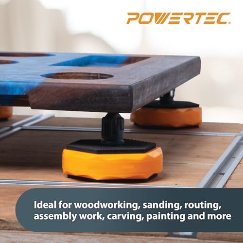 Image of POWERTEC 72217 T-Bolts and Finishing Cones for 71820 Bench Dog Puck, 4 of Each