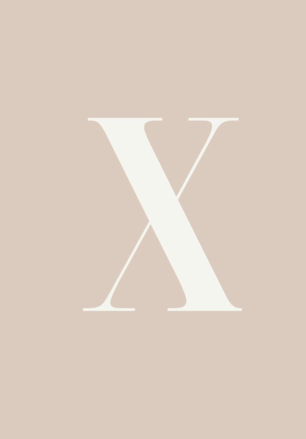 Journal/Notebook/Diary Initial "X"