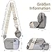 GASSDA Umhängetasche Damen PU Leder Crossbody Bag Handtasche Damen Kleine Taschen mit Abnehmbarem Schultergurt (Grau)