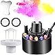 Joycabin Ultraschall Vernebler, Mini Nebelmaschine, 12 LED Lichtern Nebelhersteller, Mist Maker Wassernebler Fogger Luftbefeuchter für Halloween Springbrunnen Wasserspiel Topflandschaft Garten Rockery