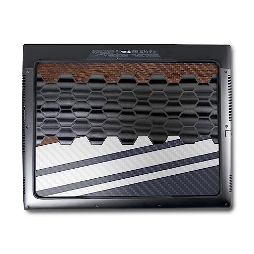 Image of MightySkins Carbon Fiber Skin Compatible with Alienware M18 R1 (2023) Full Wrap Kit - Wood Formal | Protective, Durable Textured Carbon Fiber Finish | Easy to Apply & Change Styles | Made in The USA