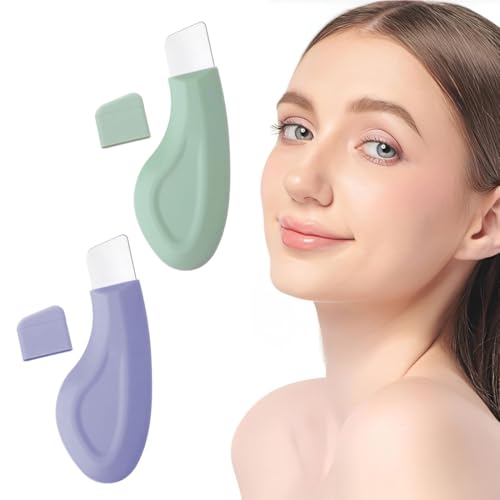 2 Pcs Spatola per la Pulizia Profonda della Pelle, Strumento per la Rimozione dei Punti Neri, per Pulizia Profonda del Viso Peeling e Cura Rimozione e Punti Neri
