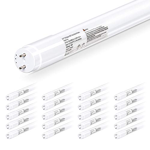 Hykolity 20 Pack 4FT T8 T12 LED Tube, Type A+B, Plug-Play or Ballast