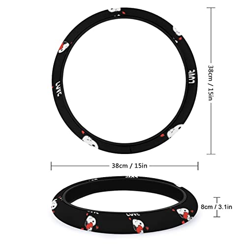 スヌーピー 車用 ハンドルカバー 軽自動車 軽 普通車 ステアリングカバー おしゃれ 滑り止め 汚れ防止 手触りよし アクセサリー 内装品 高級 滑り防止 オールシーズン対応 38cm