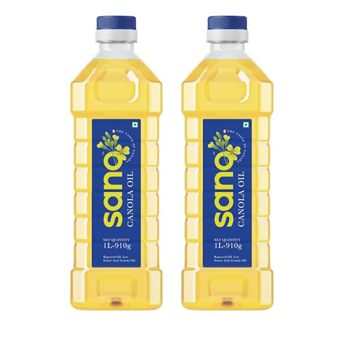 Image of Sano Canola Oil - Cooking Oil for Daily Use | Recommended by Experts for All Types of Cuisines | 1+1 Litre Bottle (Pack of 2)