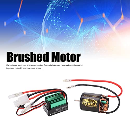 540 Brushed Motor, High Torque, Long Life RC Car Parts, 65A ESC, Portable Design, 55T for Model Cars, Toy Models, RC Hobbyists, Scale Models