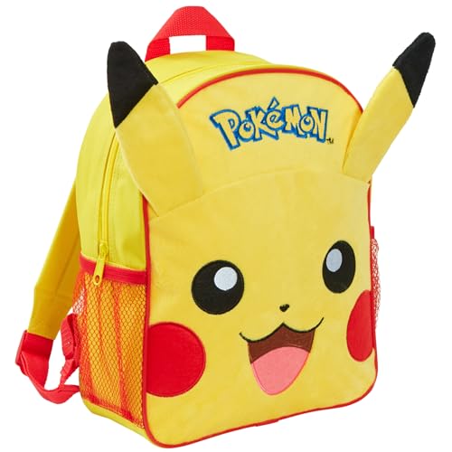 Pokemon Mochila niños, Bolsa Pikachu 3D para niños, Mochila de peluche para niños y niñas, Satchel de vuelta a la escuela