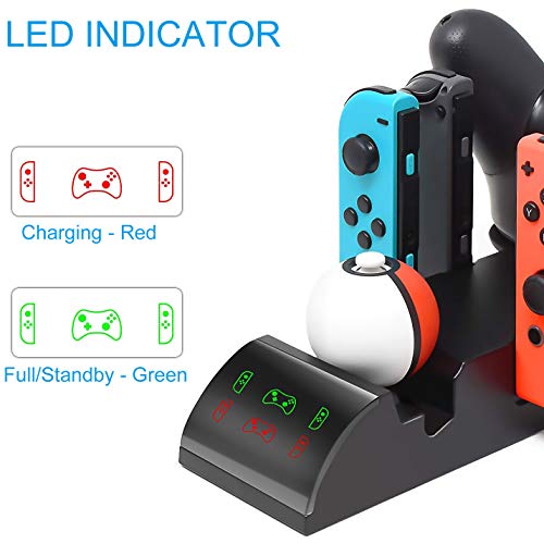 Game Storage Tower for Nintendo Switch, Kinvoca Switch Organizer Compatible with Console and Switch Accessories, Multi-function Charging Station with Fast Charger - Thumbnail 3