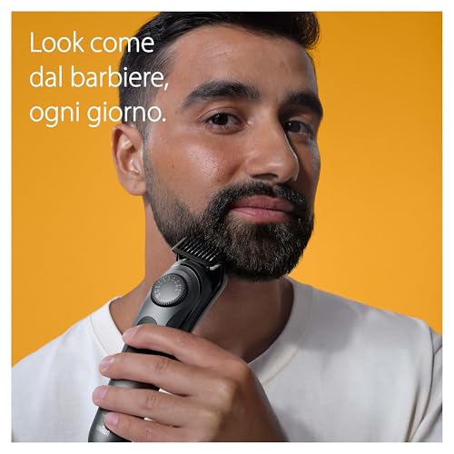 Braun Series 7 Regolabarba Uomo E Rasoio Elettrico Barba Con Lama Barba Problade, 40 Lunghezze, Accessori Da Barbiere, Base Di Ricarica, Custodia, BT7441 Nero Elettrico - Immagine 2