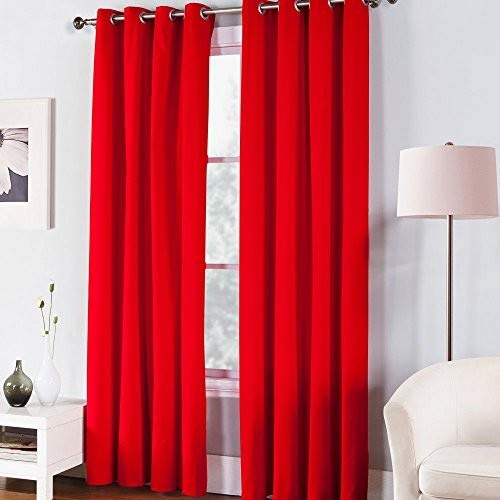 Bedroom With Red Curtains Curtains & Drapes