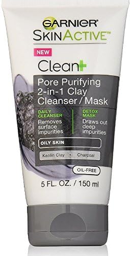Garnier SkinActive Clean+ Pore Purifying 2-in-1 Clay Cleanser Mask 5 oz ( Pack of 12)