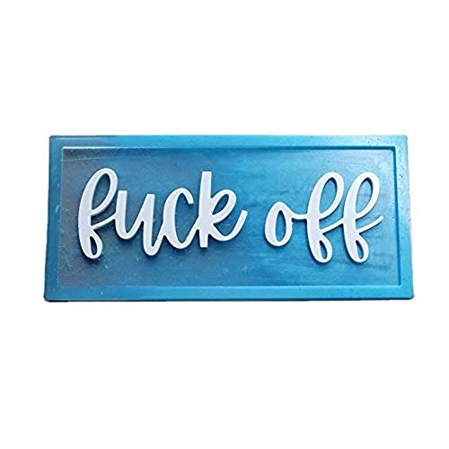 Silicone Resin Letter Wall-Mounted\"Fuck Off\" Mold Silicone Sign Resin Mold DIY Craft Door Plate Sign Rubber Mold