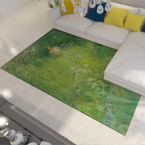 Tapis vert lavable à dossier antidérapant pour protéger votre sol