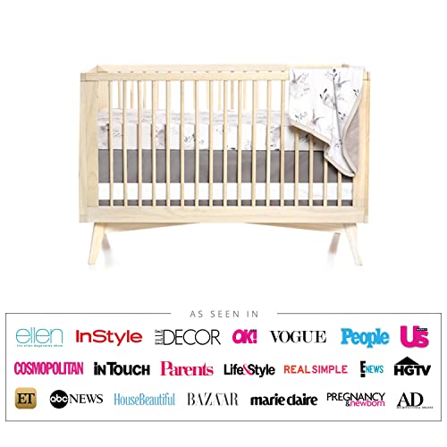 Image of Oilo Crib Sheet, Breathable 100% Turkish Cotton Fitted Jersey, 300 Thread Count, Machine Wash, Fits Standard Crib (28 inch x 52 inch x 6 inch), Toddler Bedding, Girl, Boy, & Neutral Design, Cottontail Bunny