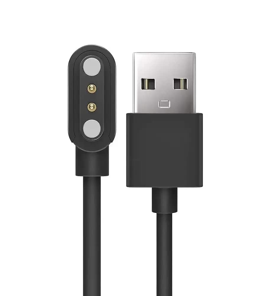 Sounce USB Magnetic Charging Cable for Firebolt Ring, Firebolt Ring 3, Firebolt Ninja Pro Max, Firebolt Gladiator, Firebolt Ninja Pro Plus, Firebolt Ninja 3 Plus Smartwatches – Black