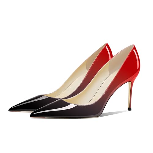 Image of Women's Pointed Toe Stiletto High Heel Pumps 3.15IN Slip-On Party Wedding Evening Shoes