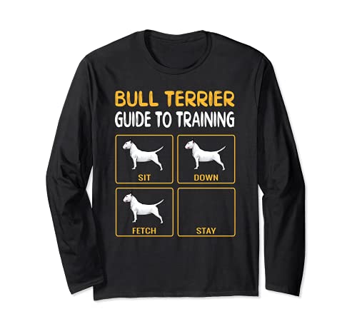 Bull Terrier Guide To Training Dog Obedience Long Sleeve T-Shirt, Black