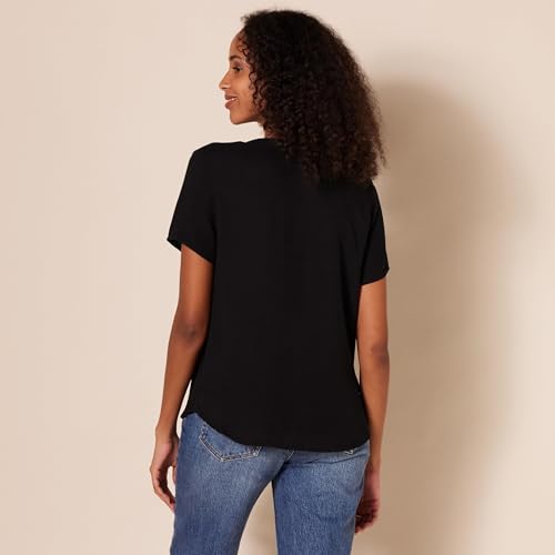 Amazon Essentials Women's Relaxed-Fit Short-Sleeve Woven Blouse3