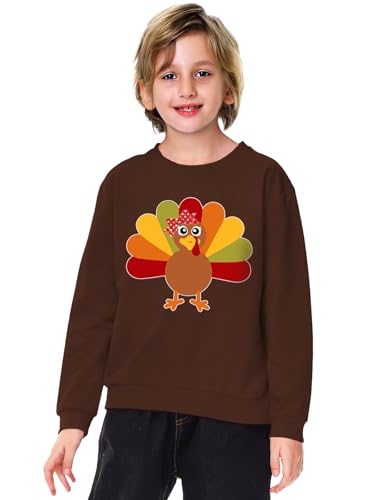 Image of Remimi Kids Halloween Sweatshirt Long Sleeve Thanksgiving Tops 3-14 Years
