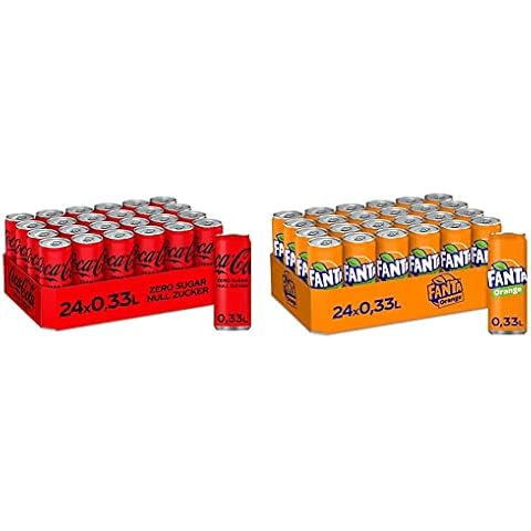Coca-Cola Zero Sugar, 24 x 330 ml & Fanta Orange Cover