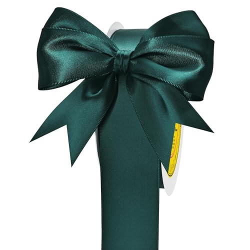 Image of Double Face Teal Satin Ribbon 1-1 /2 inch X 50 Yards Polyester Teal Ribbon for Gift Wrapping Very Suitable for Weddings Party Hair Bow Invitation Decorations and More