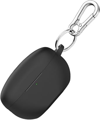 Compatible with Sony WF-1000XM5 Case Cover with Keychain, Soft Silicone Protective Skin Case for Sony XM5 Wireless Earbuds 2023 WF1000XM5 Black