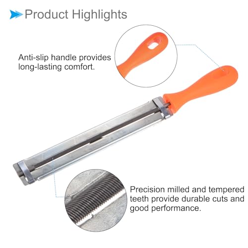Lima de acero cromado de 5,5 mm para afilar sierras de cadena con soporte angular estable 5
