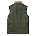 Men's Lightweight corduroy Fleece Vest Sleeveless Zip Up Warm Jacket Casual Fashion Outerwear Vests With Pockets