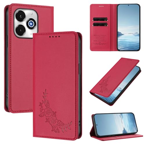 �X�}�z�P�[�X �Ή��@�� for Umidigi G100X 5G / G9X / Note 100X 5G �yRFID�u���b�N�z�y�J�[�h�z���_�[�t�����z �}�O�l�b�g�J�� �X�^���h�@�\�t���z�X�}�z�P�[�X Red