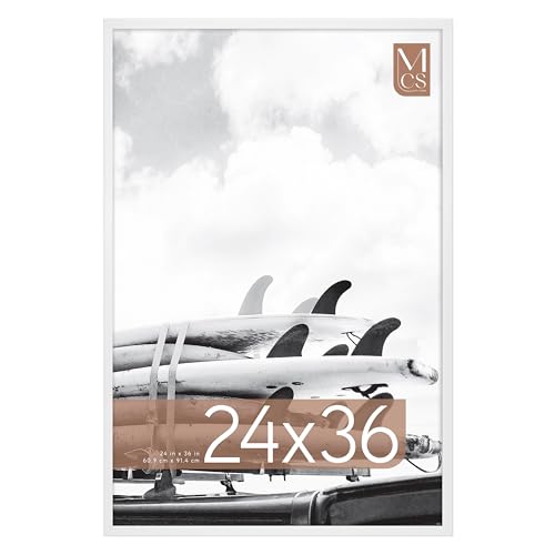MCS Gallery Foundation - Marco de póster grande de 60 x 90 cm, color blanco, vertical y horizontal para colgar en la pared, para fotos, carteles e impresiones artísticas (paquete de 1)