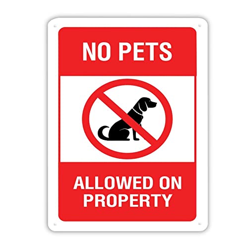 Panneau No Pets Allowed en métal pour jardin et cour extérieure propre sans intrusion de chiens