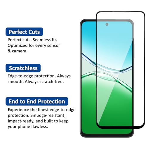 Image of AIBEX Tempered Glass for Oppo K13x 5G | 9H Hardness | Anti-Glare & Anti-Fingerprint | Water Resistant | Edge-to-Edge Full Screen Protector | Bubble-Free Installation