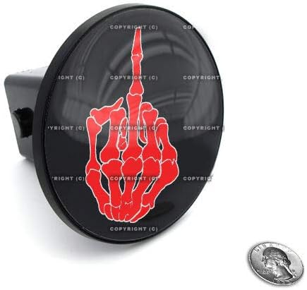 2" Tow Hitch Receiver Plug Cover Insert for SUV's & Trucks - Skeleton Finger Style-9856-6823