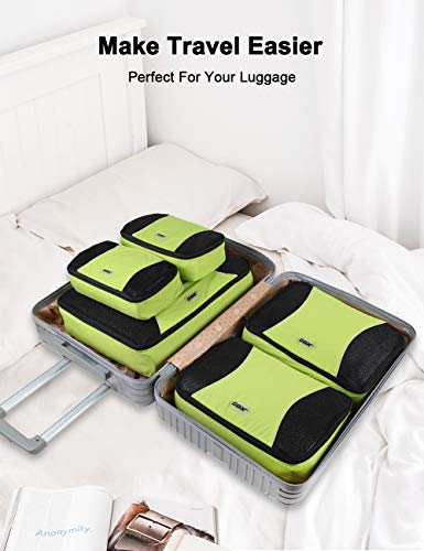 GOX Ultra Light 5 piece Packing Cubes Travel Luggage Organizer 1 Large 2 Medium 2 Small - Image 3