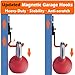 MUTUACTOR Updated Strong Magnetic Hooks,4PCS Scratch-Resistant Heavy Duty Garage Magnet Hook,20lbs Powerful Storage Tool Hooks for Organizing Cordless Impact Drivers,Garden Shovel Tool Box