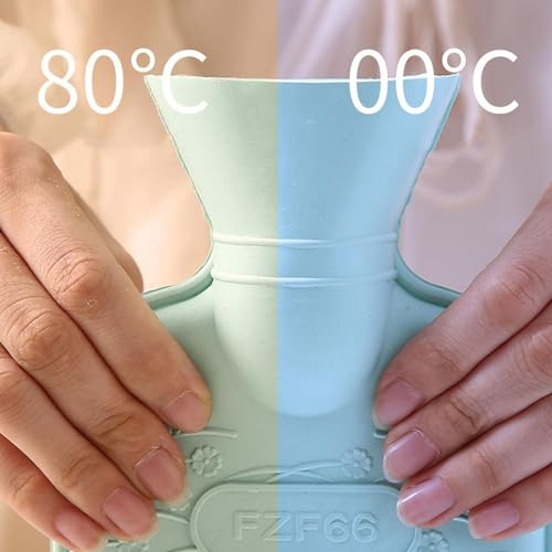 Image of Portable Cartoon Cute Hot Water Bag Soft Plush Hot Water Bottle Durable Hand Warmer Winter Warm (500ml) (Multi-color)
