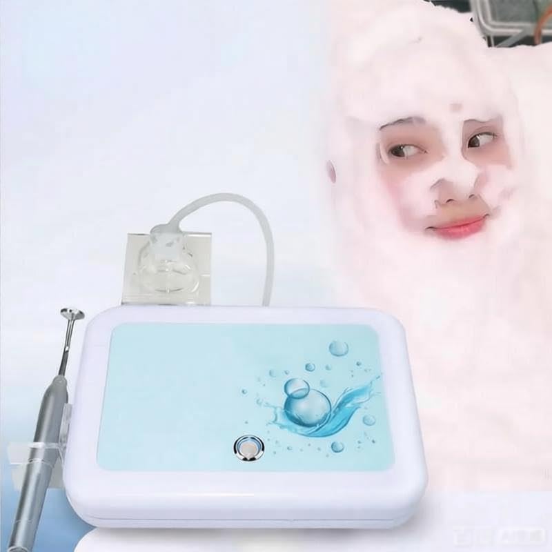 Electric Salon and Home Use Facial Cleansing Machine Face Cleanser Device Bubble Facial Washing Instrument with a Bottle of Bubble Liquid