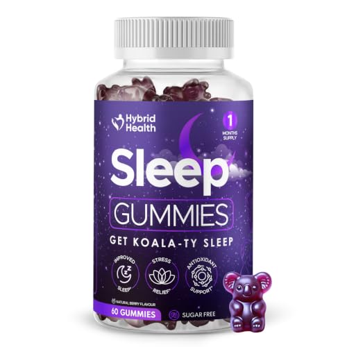 Sugar-Free Sleep Gummies x 60 Sleep Aid 8-in-1 Formula with Ashwagandha L Theanine 5 HTP Magnesium & More High Strength Natural Berry Flavoured Get Koala-Ty Sleep 60 Gummies
