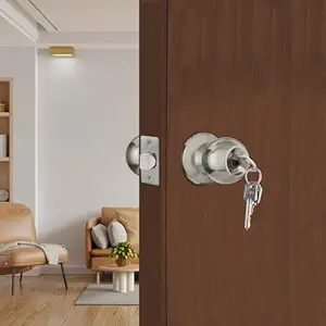 Godrej Cylindrical Lock | Classic Range | Keyed | 6cm (60mm) Backset | Antique Brass Finish | for Internal Wooden Door | Left/Right Handed & Inside/Outside Opening