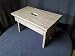 Step Stool Solid Oak, Handmade Amish Footstool for Kitchen, Bedroom, Living Room, or Bathroom â€¦ (Slate)