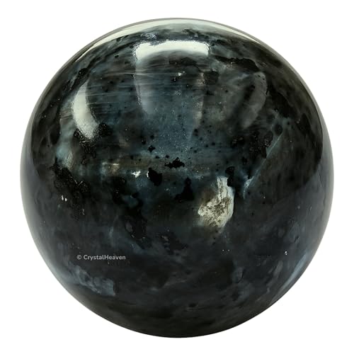 Image of Certified Larvikite Crystal Ball for Meditation - Premium Crystal Vastu Items for Home and Feng Shui Items for Good Luck - Ideal for Pooja Supplies and Spiritual Practices (2 inch Inch)