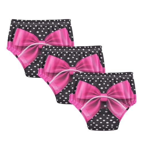 Coikll Pink Bow in Dots Toddler Training Underwear Waterproof Baby Pee Pants -5T